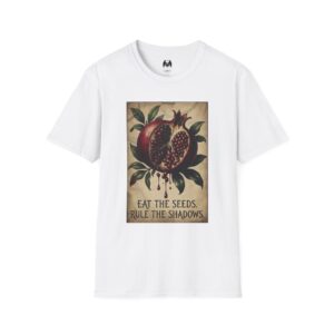 The Queen's Decree: Persephone "Eat the Seeds" Graphic Tee | Luxurious Cotton, Mythic Focus